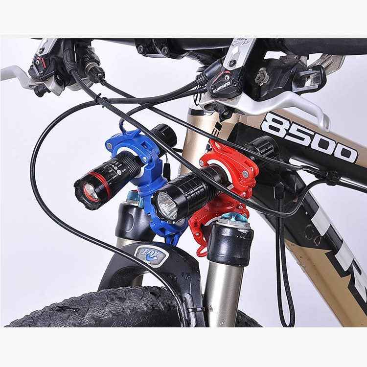 SYSTEM-S Fahrrad Halterung Befestigung in Schwarz Weiß für Lampe Fahrradpumpe