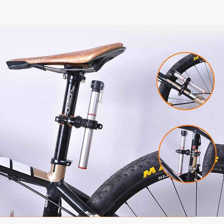 SYSTEM-S Fahrrad Halterung Befestigung in Schwarz für Lampe Fahrradpumpe