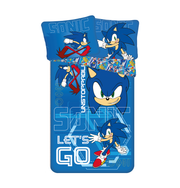Bettwäsche-Set Sonic 140x200 cm Baumwolle blau Decke Kissen | Tinisu