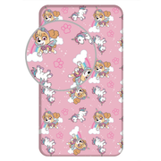 Spannbettlaken Paw Patrol 90x200 cm Baumwolle rosa Mädchen | Tinisu