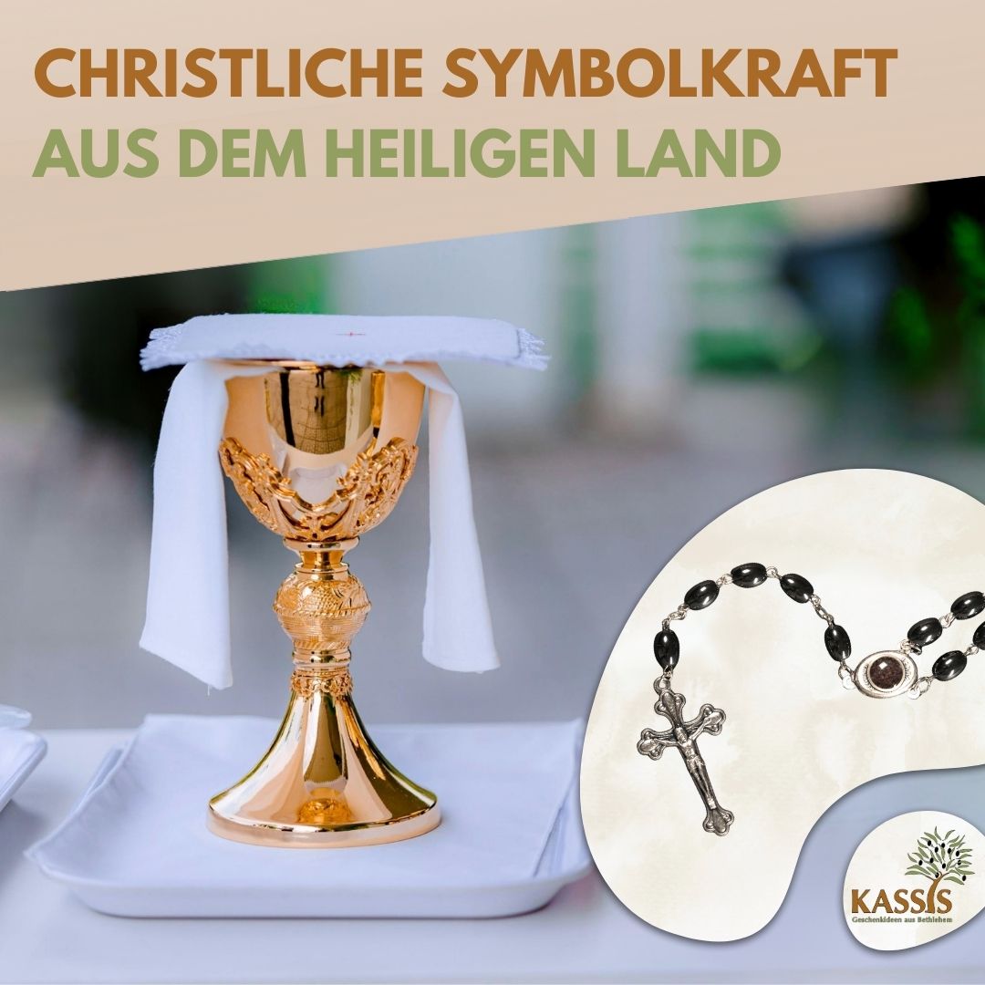 Rosenkranz mit ovalen Hämatitperlen, stilvolles Design