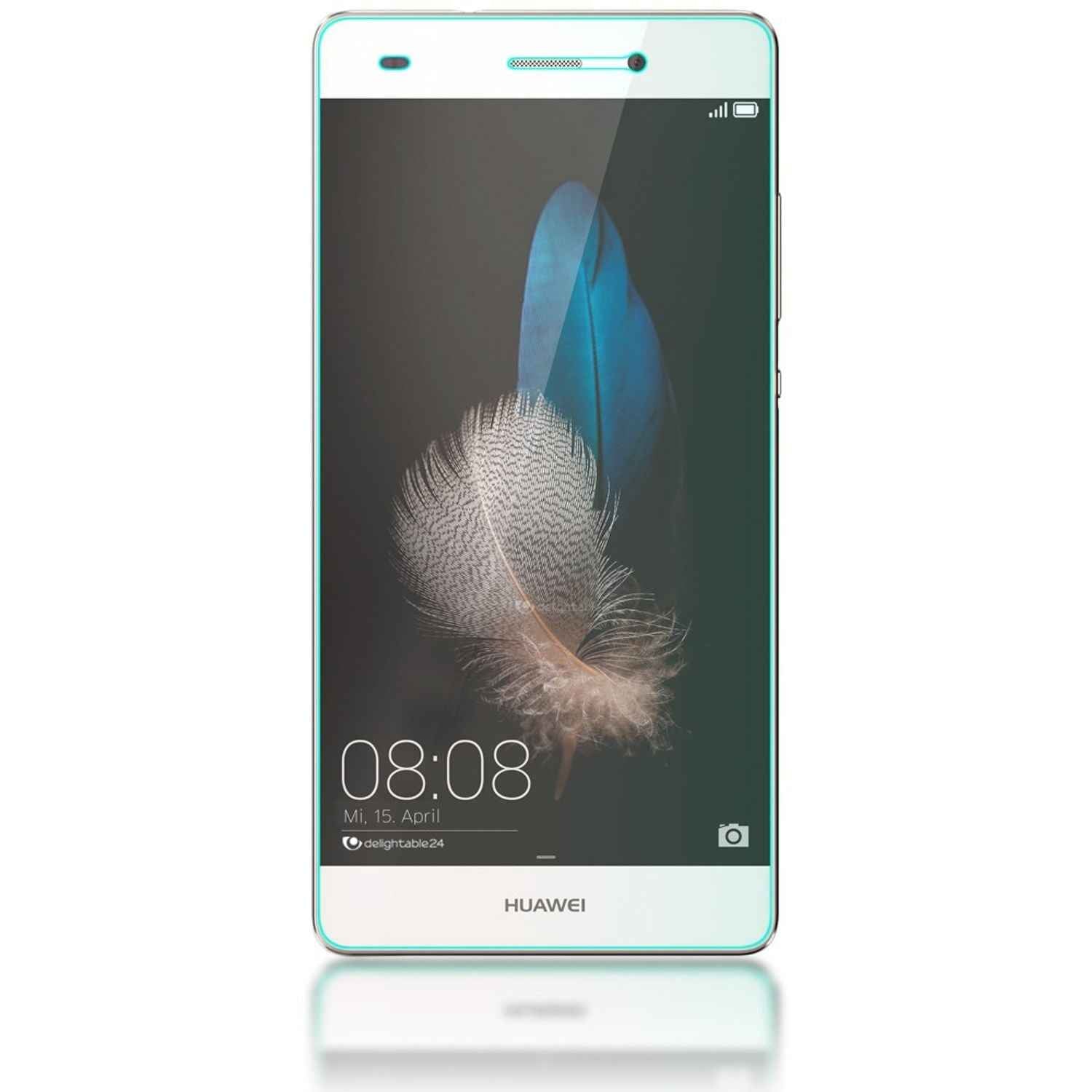 NALIA Schutzglas für Huawei P8 Lite, 9H Full Cover Displayschutz Tempered Glass
