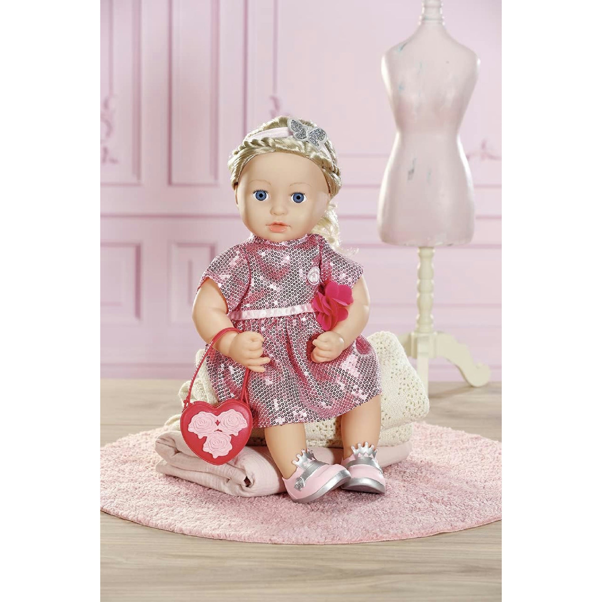 Baby Annabell Deluxe Glamour Set mit Puppenkleid, Schuhen und Accessoires, für 43 cm Puppen, 705438 Zapf Creation Hauptansicht