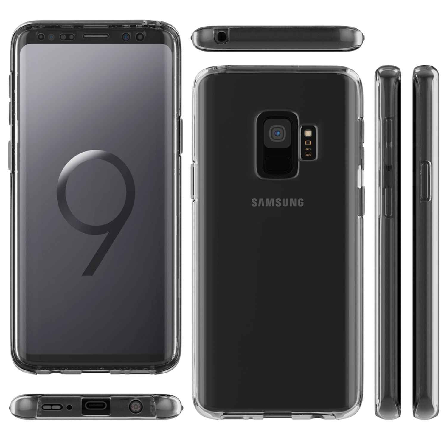 NALIA 360 Grad Handy Hülle für Samsung Galaxy S9, Full Cover Case Bumper Etui