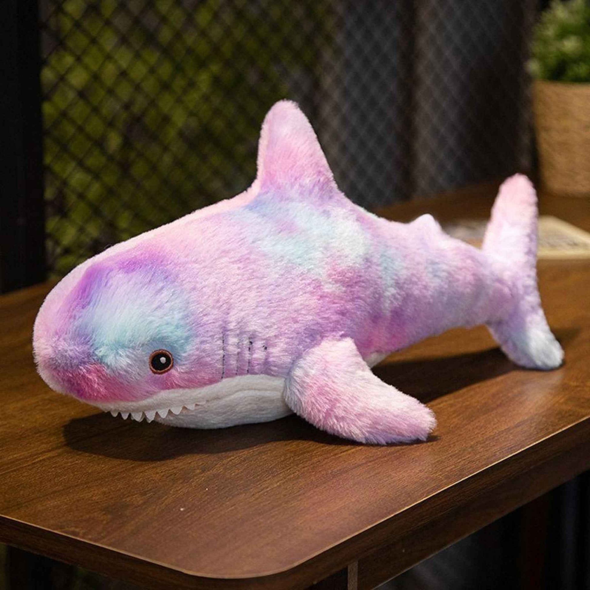 Hai Regenbogen Kuscheltier Glitzer - 30 cm Plüschtier weiches Stofftier