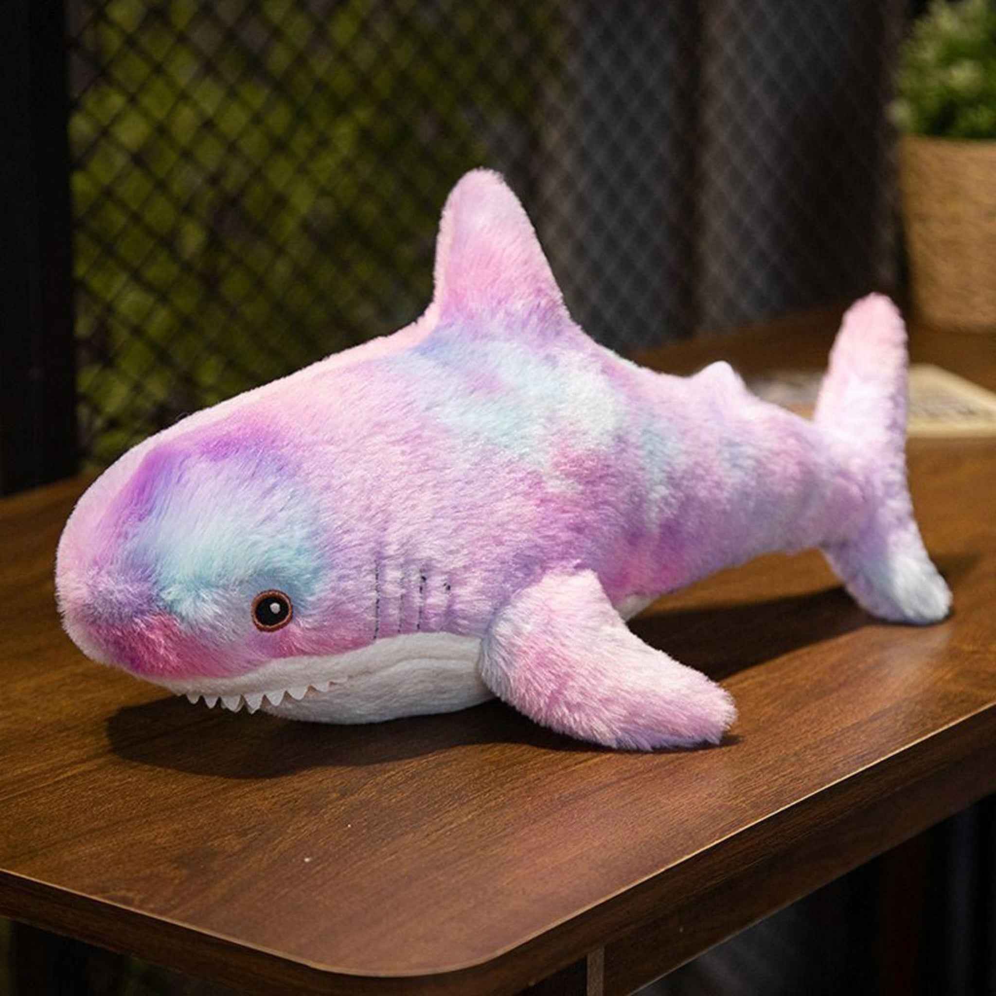 Hai Regenbogen Kuscheltier Glitzer - 30 cm Plüschtier weiches Stofftier