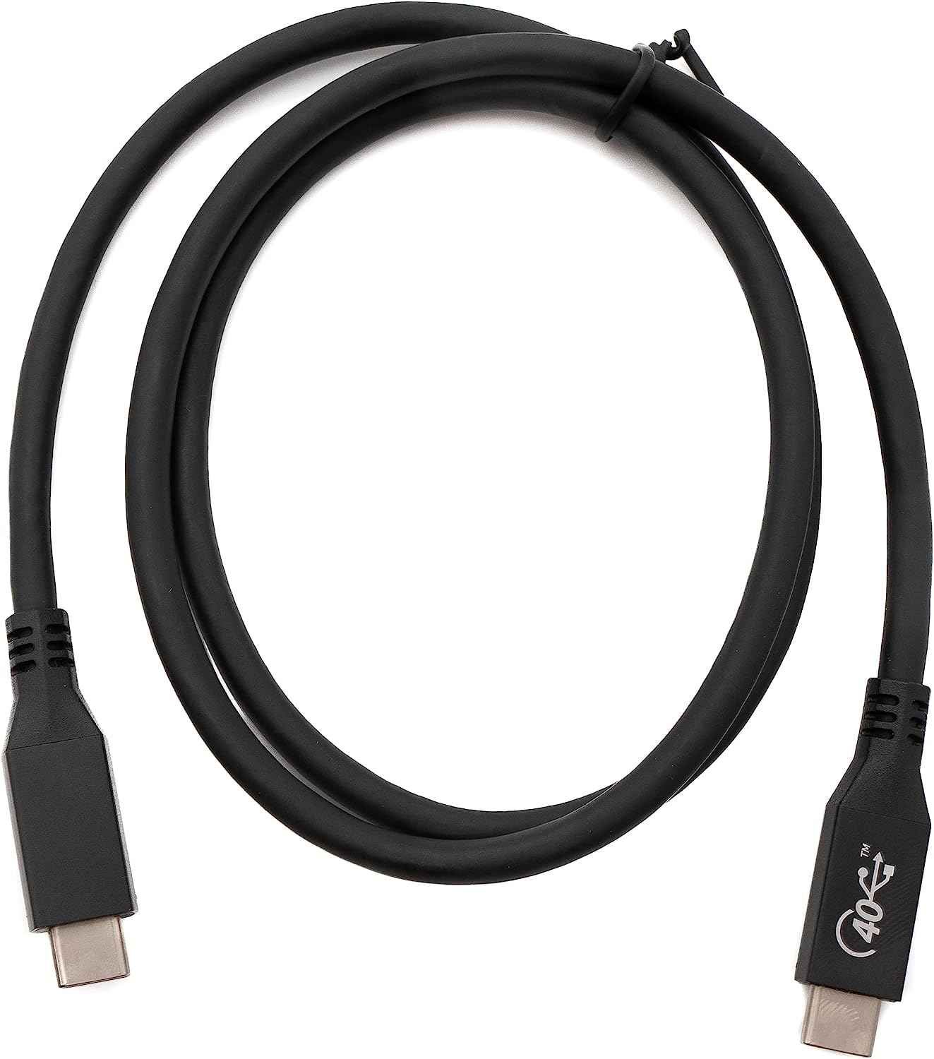 SYSTEM-S USB4 USB Kabel 80 cm Typ C Stecker zu Stecker 40 Gbit/s USB 4.0 in Schwarz