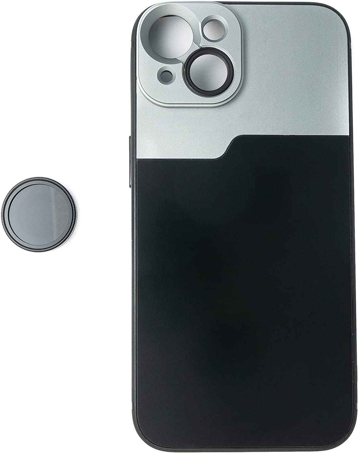 SYSTEM-S CPL Filter Circular Polarizer Linse mit Hülle in Schwarz für iPhone 14 Plus
