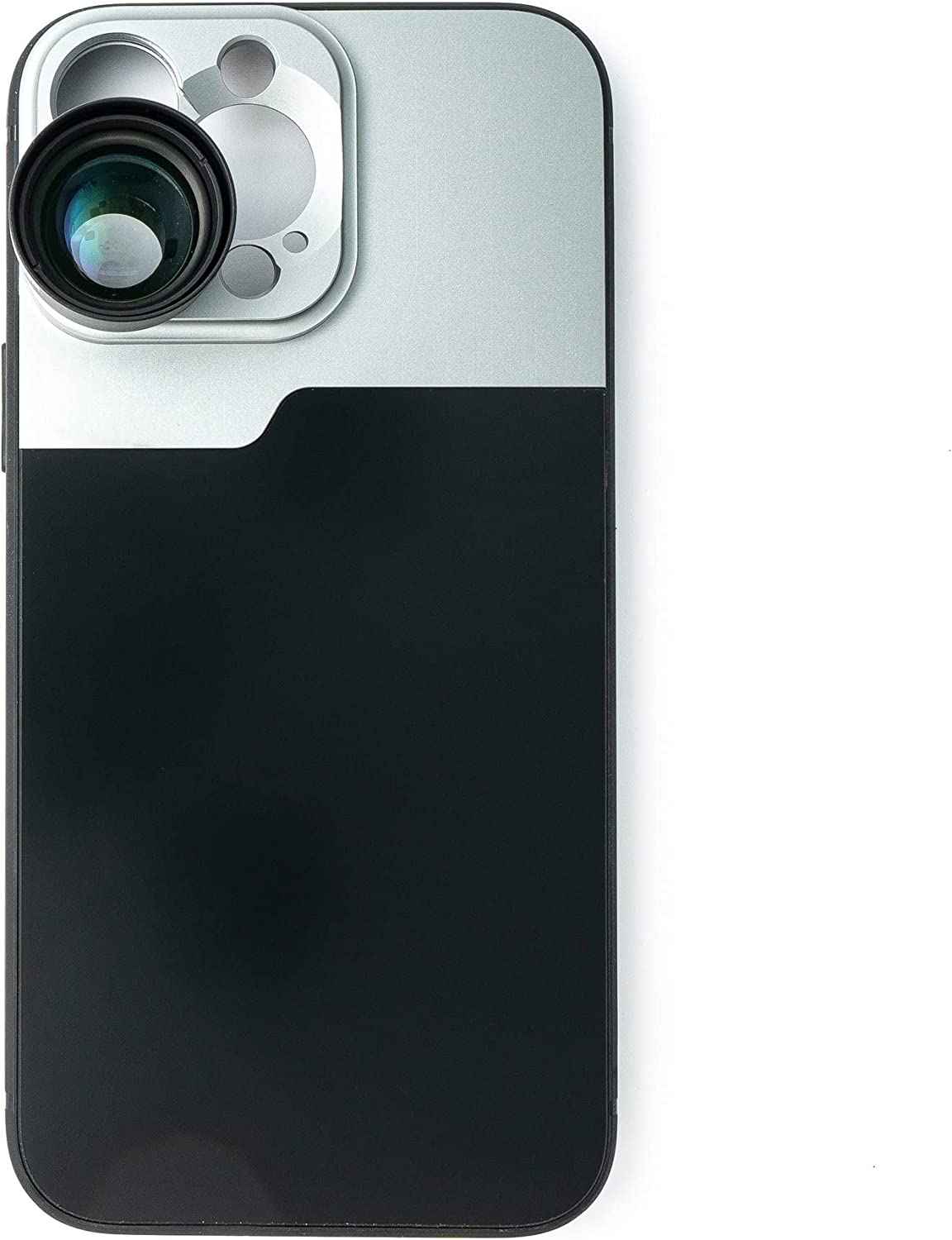 SYSTEM-S Zoom Linse 3x Tele Objektiv Filter mit Hülle in Schwarz für iPhone 14 Pro Max