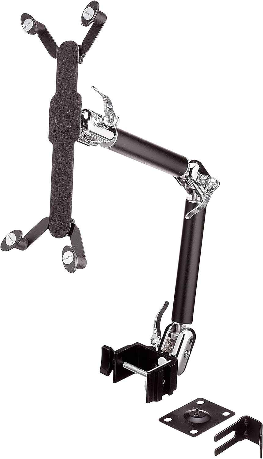 SYSTEM-S Universal Schwanenhals Tisch Halterung Halter 3-Gelenkiger Haltearm für Tablet Pc's eBook Reader in Schwarz