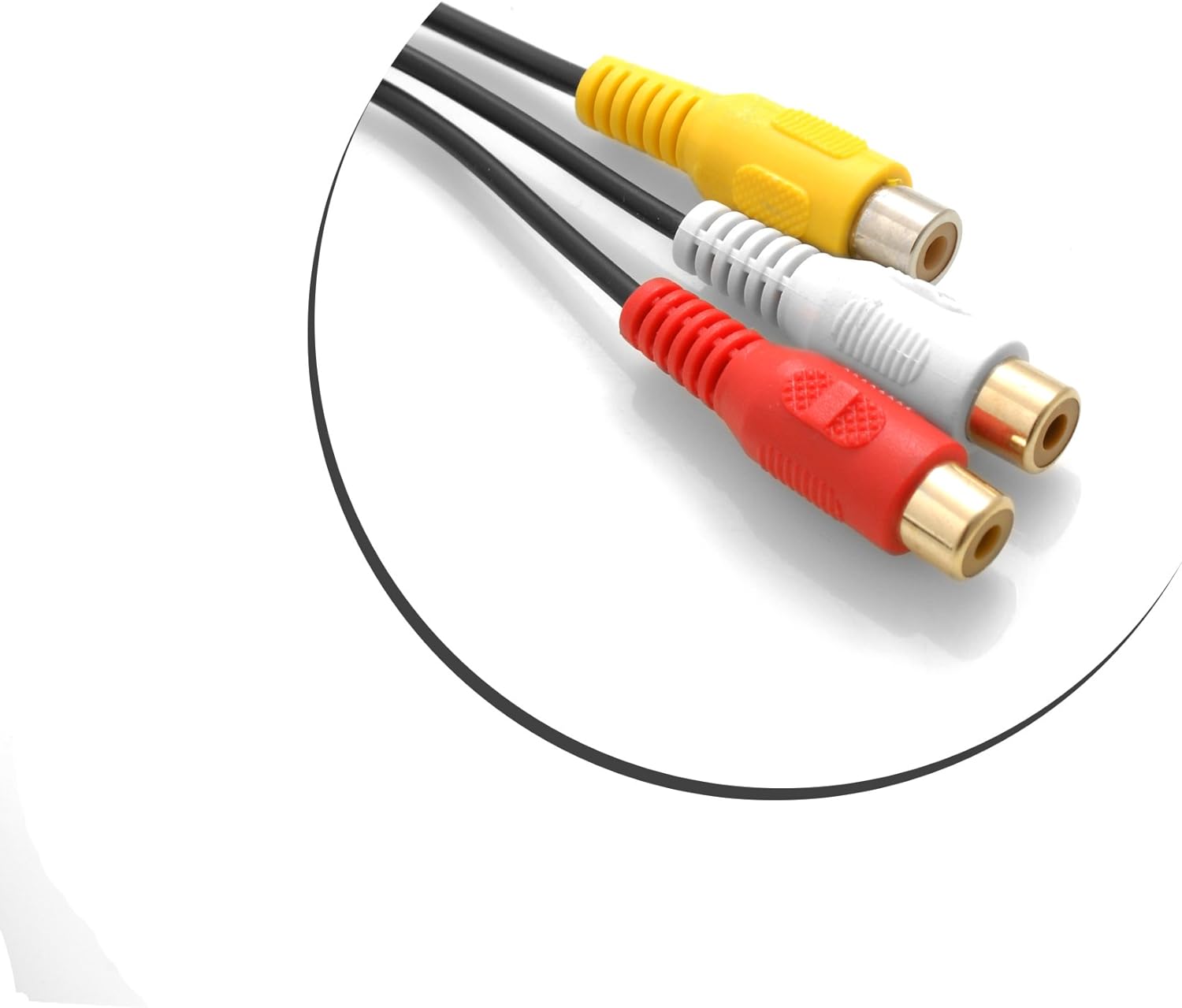 AMI MDI Adapterkabel auf 3x RCA Audio Video 23 cm schwarz für Audi VW | System-S
