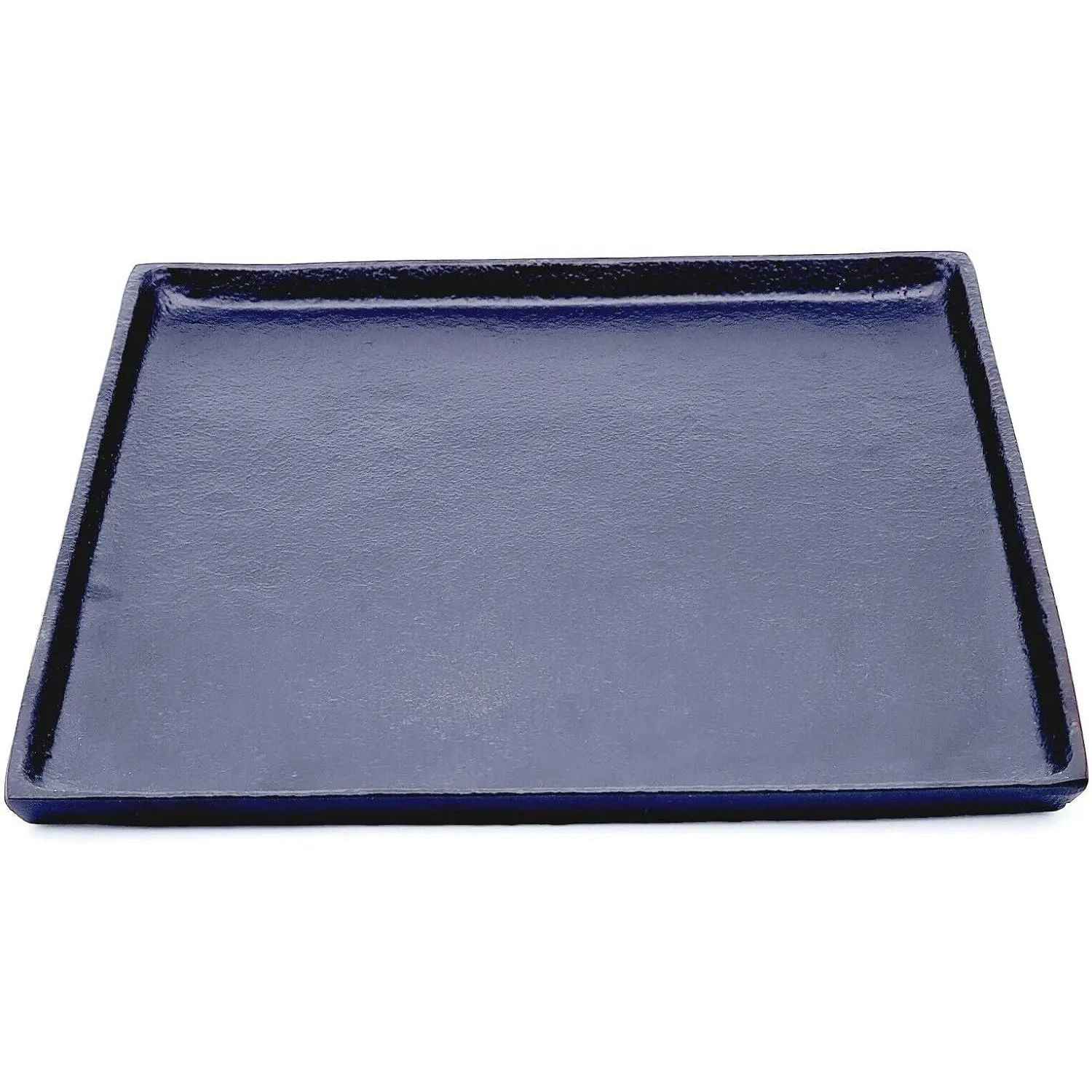 Dekoteller schwarz Dekoschale Metall Teller Schale Alu Deko 25x25 cm