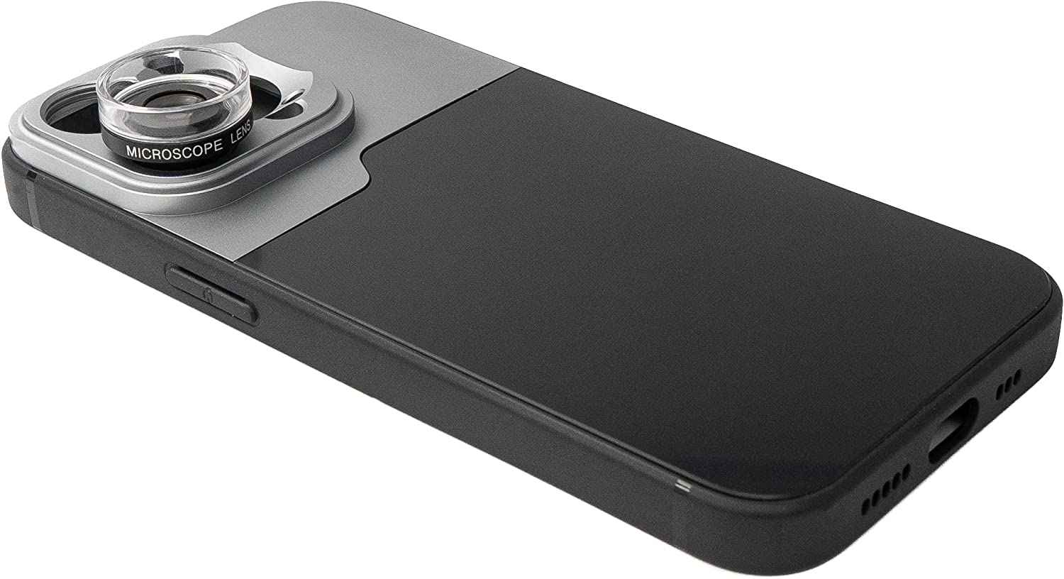 SYSTEM-S Makro Linse 2.8x HD Filter mit Hülle in Schwarz für iPhone 14 Pro