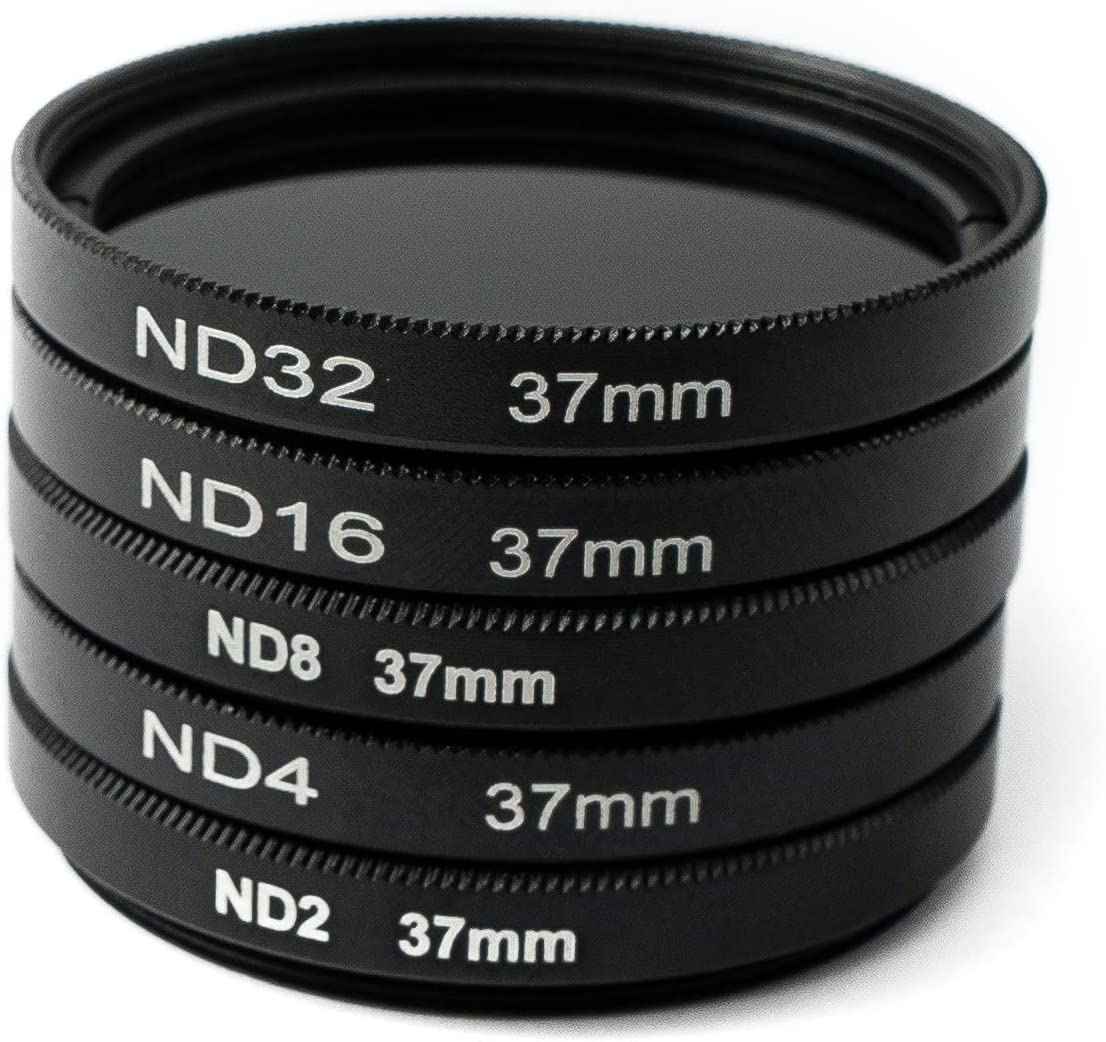 SYSTEM-S ND Filter Set 37 mm Neutraldichte mit Hülle und Tasche für iPhone 14 Pro Max