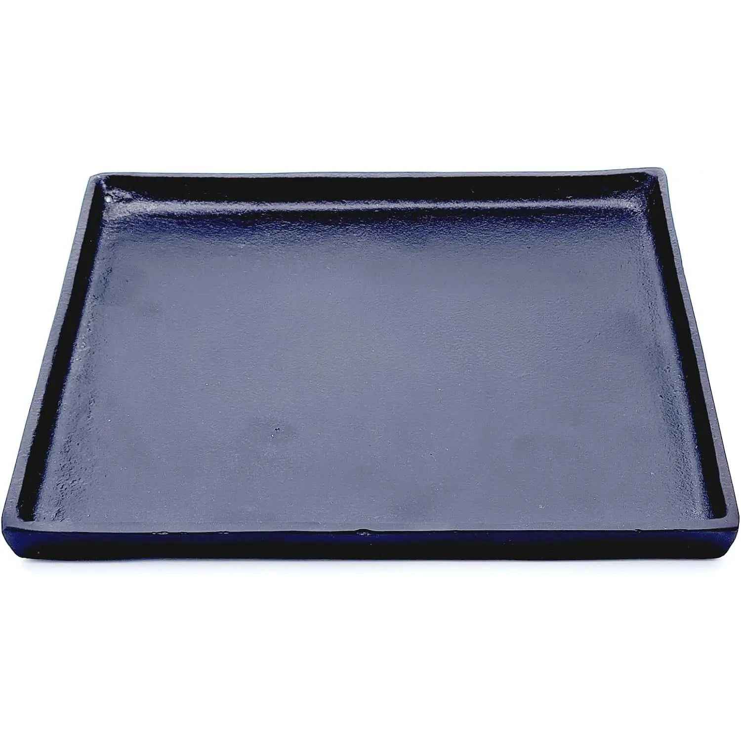 Dekoteller schwarz Dekoschale Metall Teller Schale Alu Deko 25x25 cm
