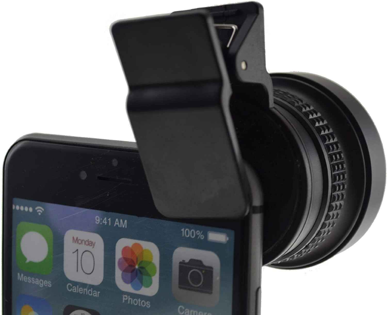 SYSTEM-S Fischaugen und Makro 37 mm Linse mit Clip und Schutztasche für Smartphone