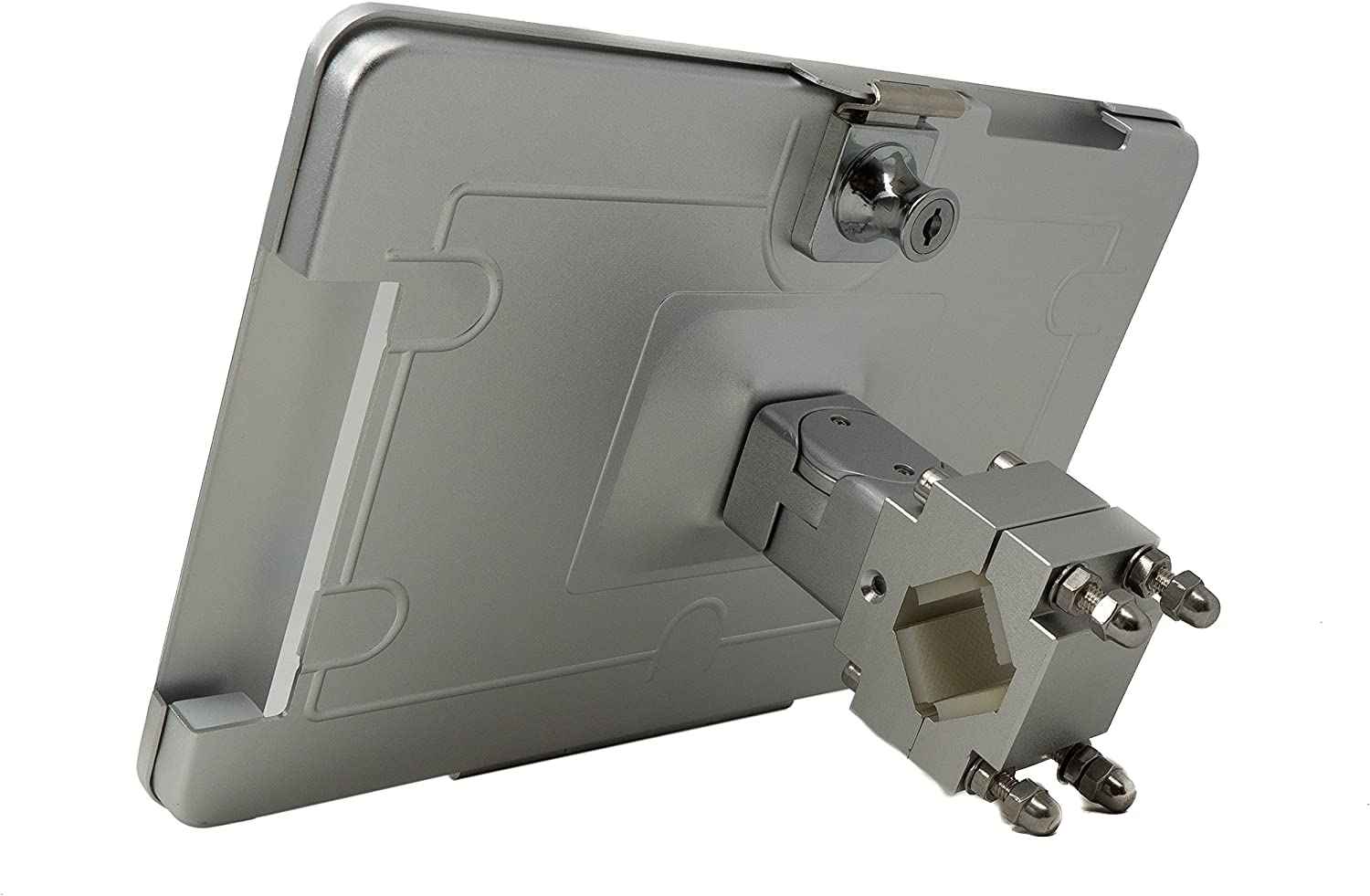 SYSTEM-S Stangen Halterung abschließbar 360° für Microsoft Surface Pro 8 13.0" in Grau