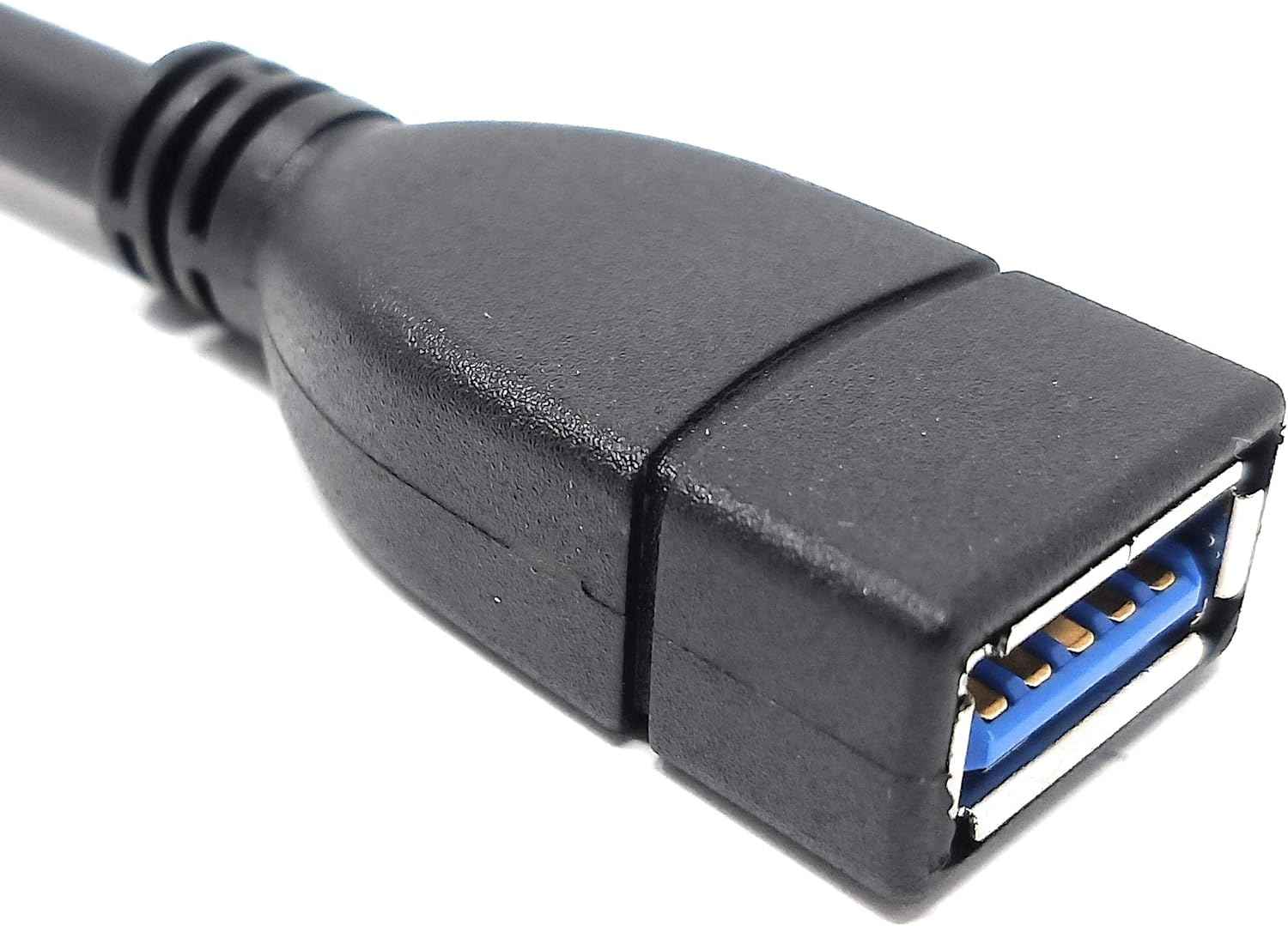 System-S USB 3.0 Typ A (male) auf USB 3.0 Typ A (female) Ladekabel Datenkabel Verlängerungskabel 11 cm