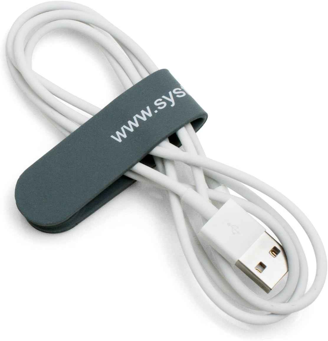 System-S Magnet Clip Kabelbinder Kabelclip Kabelmanager für Kopfhörer Kabel Earphones, Blau