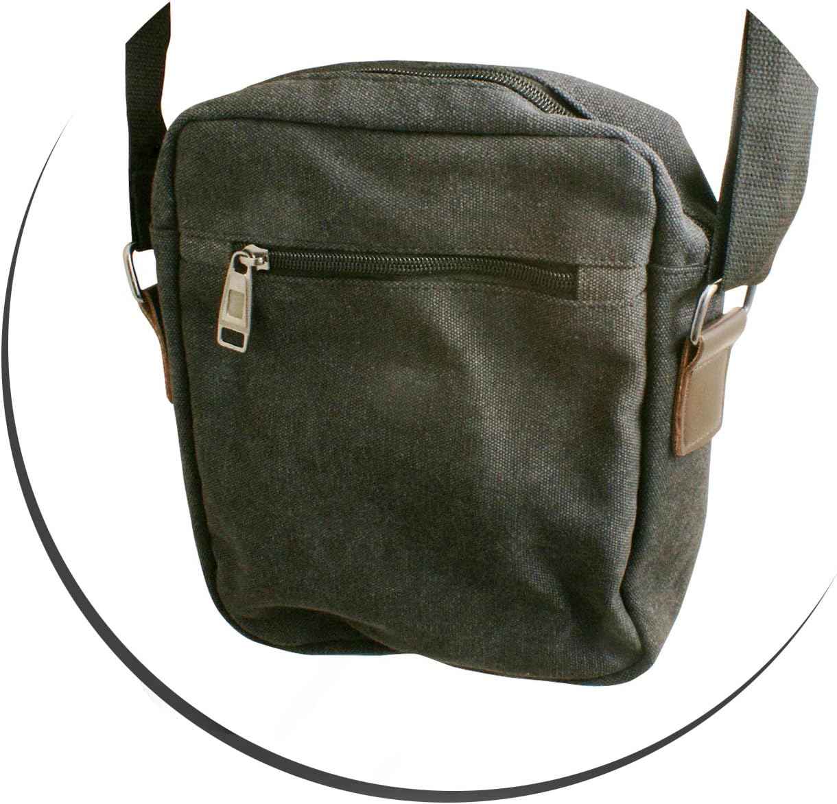 SYSTEM-S Universal Schultertasche mit 5 Fächern Umhängetasche 24 cm, Schwarz