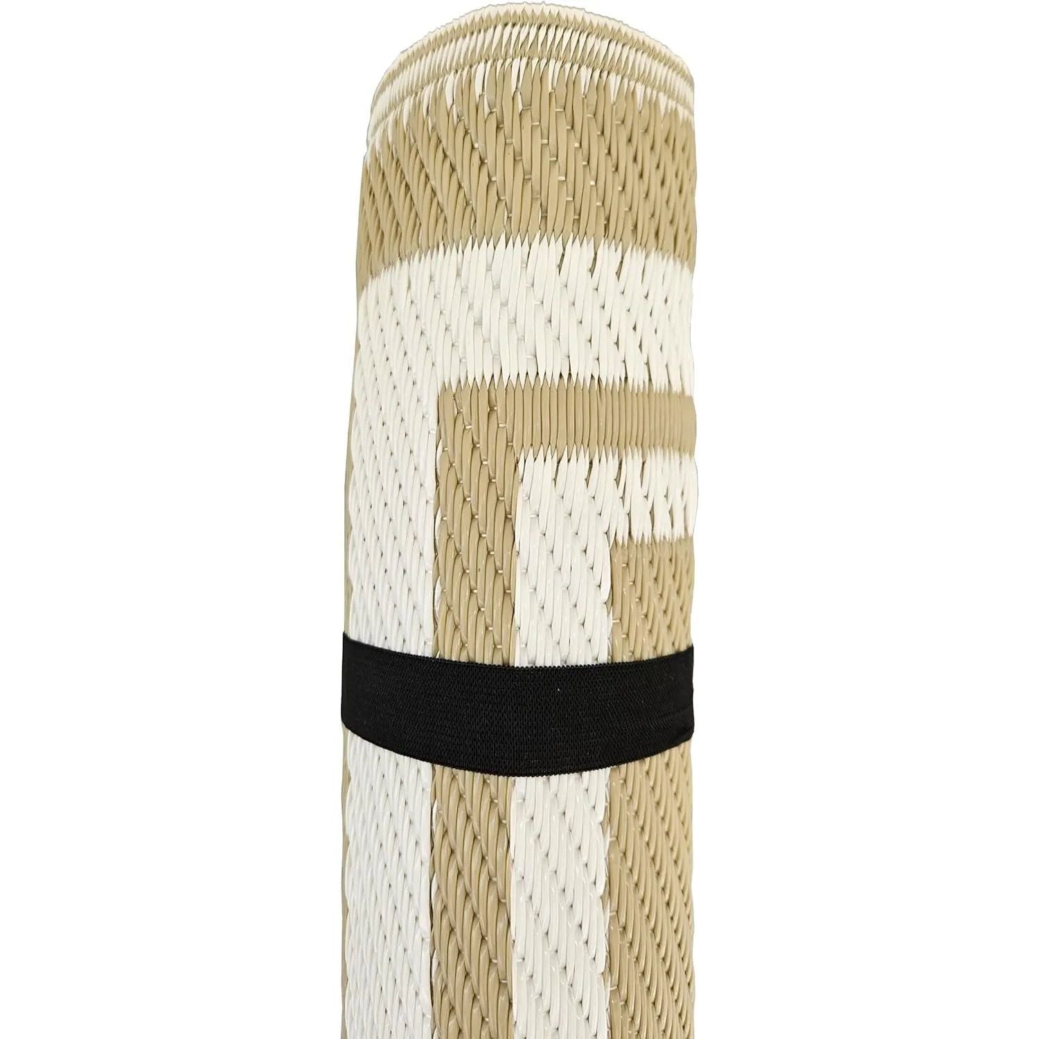 Beige-weißer Outdoor Balkonteppich 150 x 90 cm für den Außenbereich