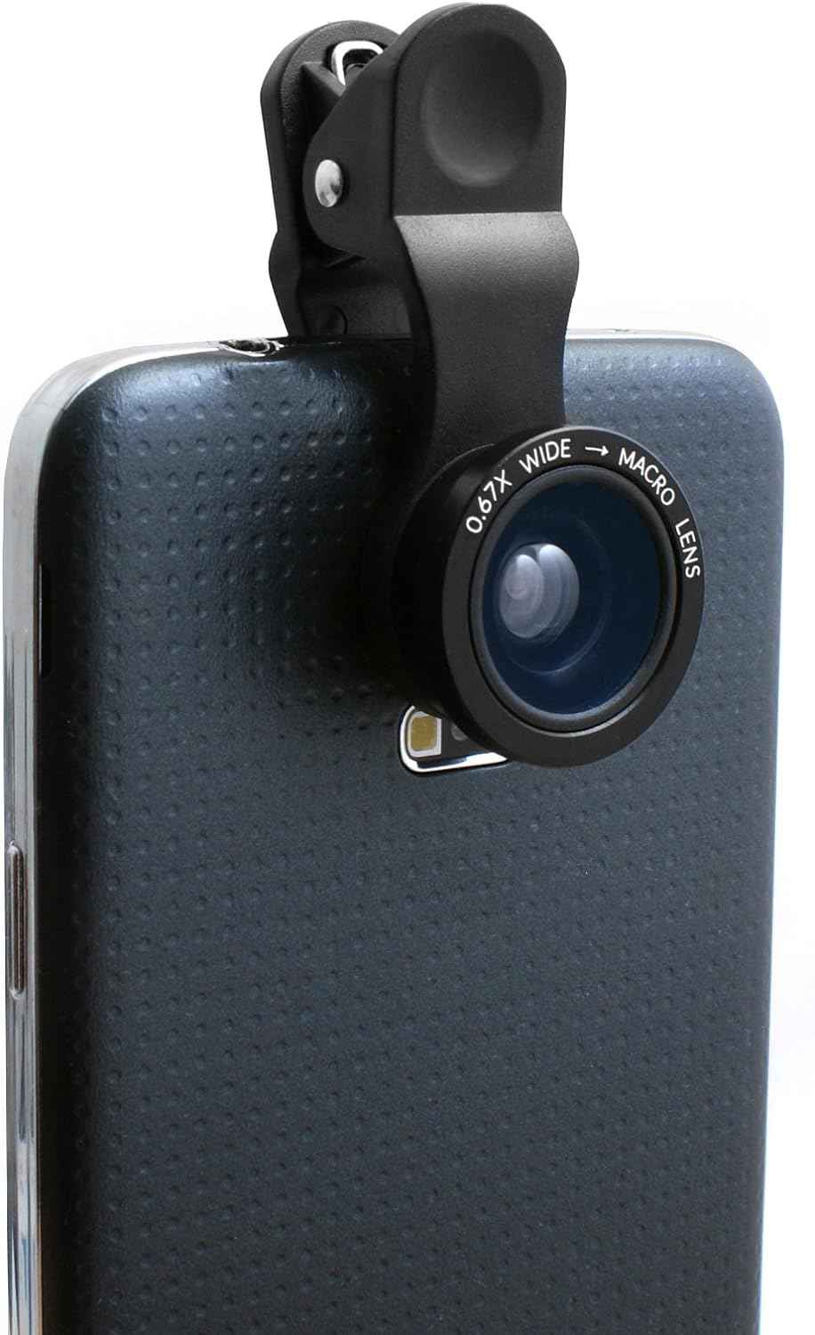 System-S Universal Clip-on Linse 0.4x Fischauge (Fisheye), 0,67x Weitwinkel und Makro Linse Objektiv für Smartphone Tablet PC