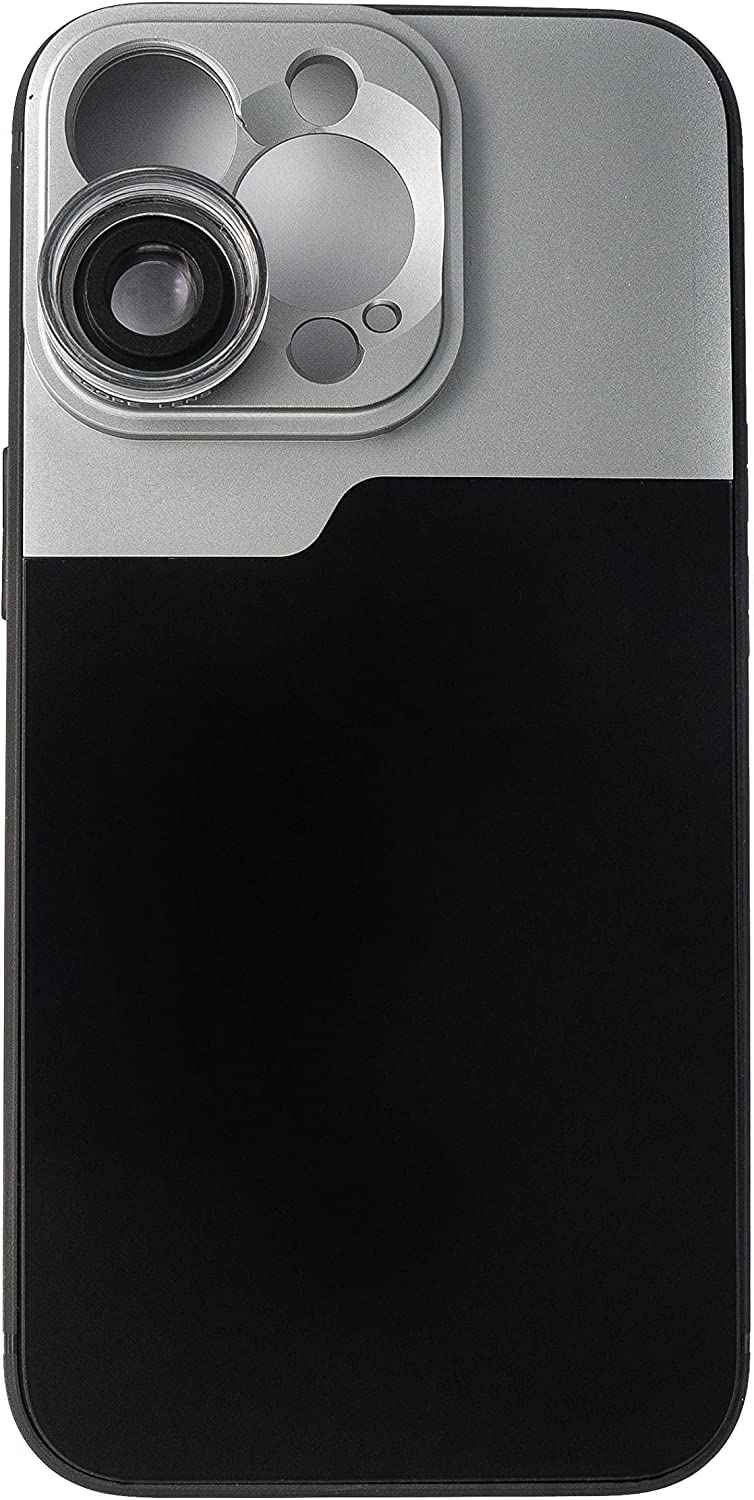 SYSTEM-S Makro Linse 2.8x HD Filter mit Hülle in Schwarz für iPhone 14 Pro
