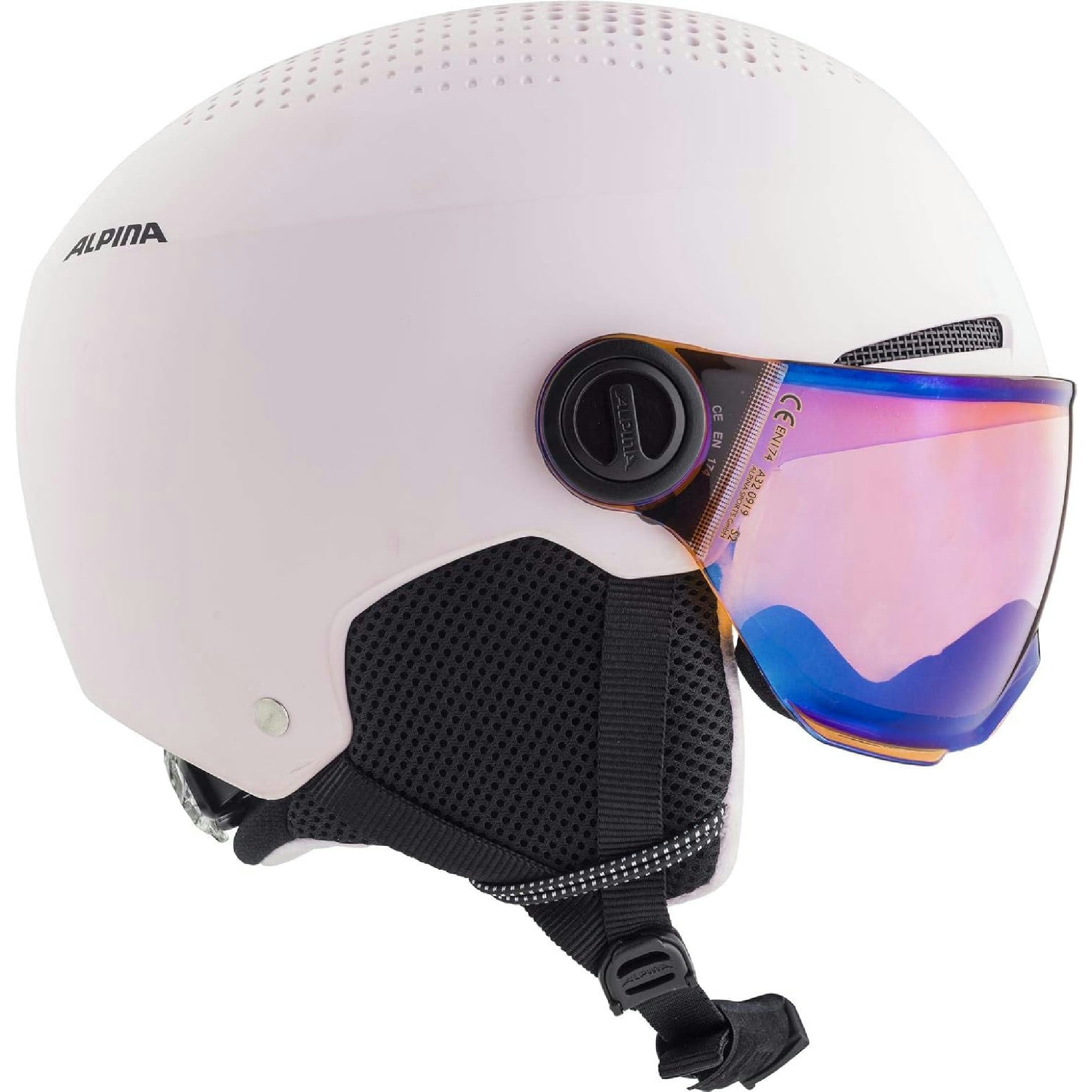ALPINA ZUPO VISOR Q-LITE - Hochwertiger & Leichter Skihelm Mit Kontrastverstärkendem Visier Für Kinder, rose matt, 51-55 cm Hauptansicht