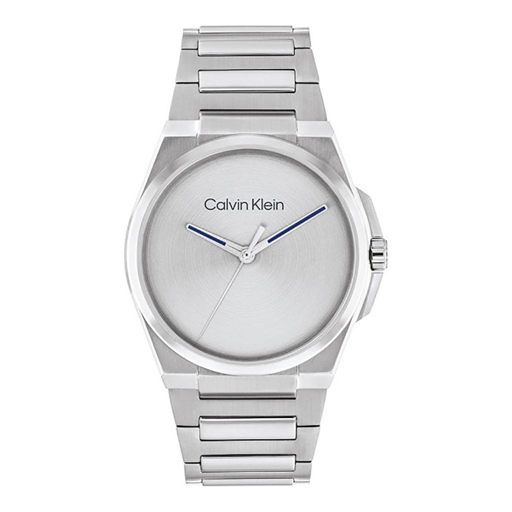 Herrenuhr Meta Minimal Edelstahl silber 42 mm Quarz Analog | CALVIN KLEIN