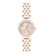 Damenuhr Quarz Metallgehäuse roségold 36 mm Armband mit Steinbesatz | Carlo Cantinaro