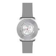 Damenuhr CC3029 Metallgehäuse silber 40 mm Quarz Armbanduhr | Carlo Cantinaro