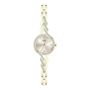 Damenuhr CC3032 Metall goldfarben 30 mm Quarz Steinbesatz | Carlo Cantinaro