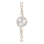 Damenuhr CC3033 Quarz Metallgehäuse roségold 30 mm Steinbesatz | Carlo Cantinaro