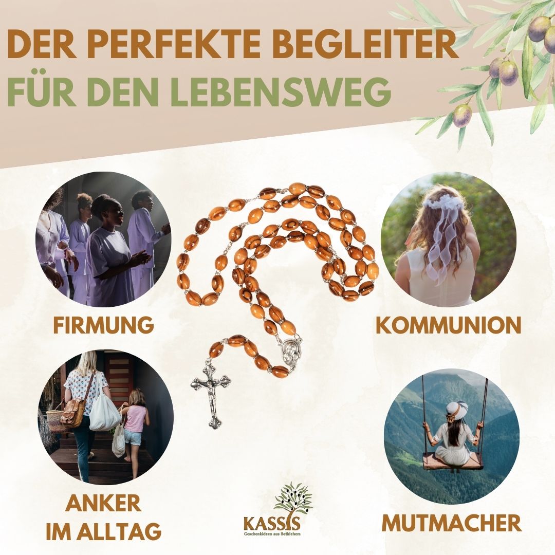 Ovaler Rosenkranz mit Erde und Metall von Zeus, perfekt für spirituelle Praktiken