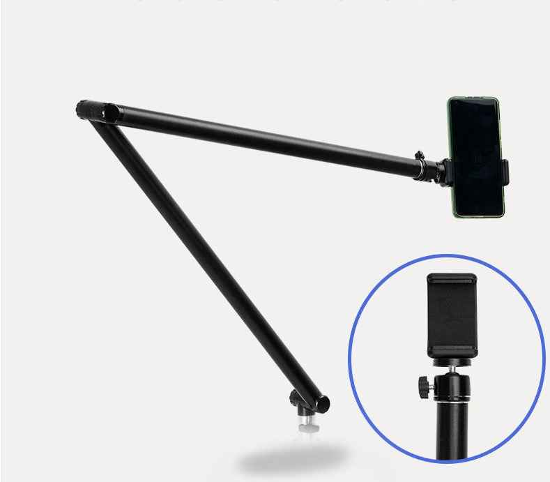 SYSTEM-S Tischhalterung 360° Schwanenhals Ständer für Tablets Smartphones in Schwarz