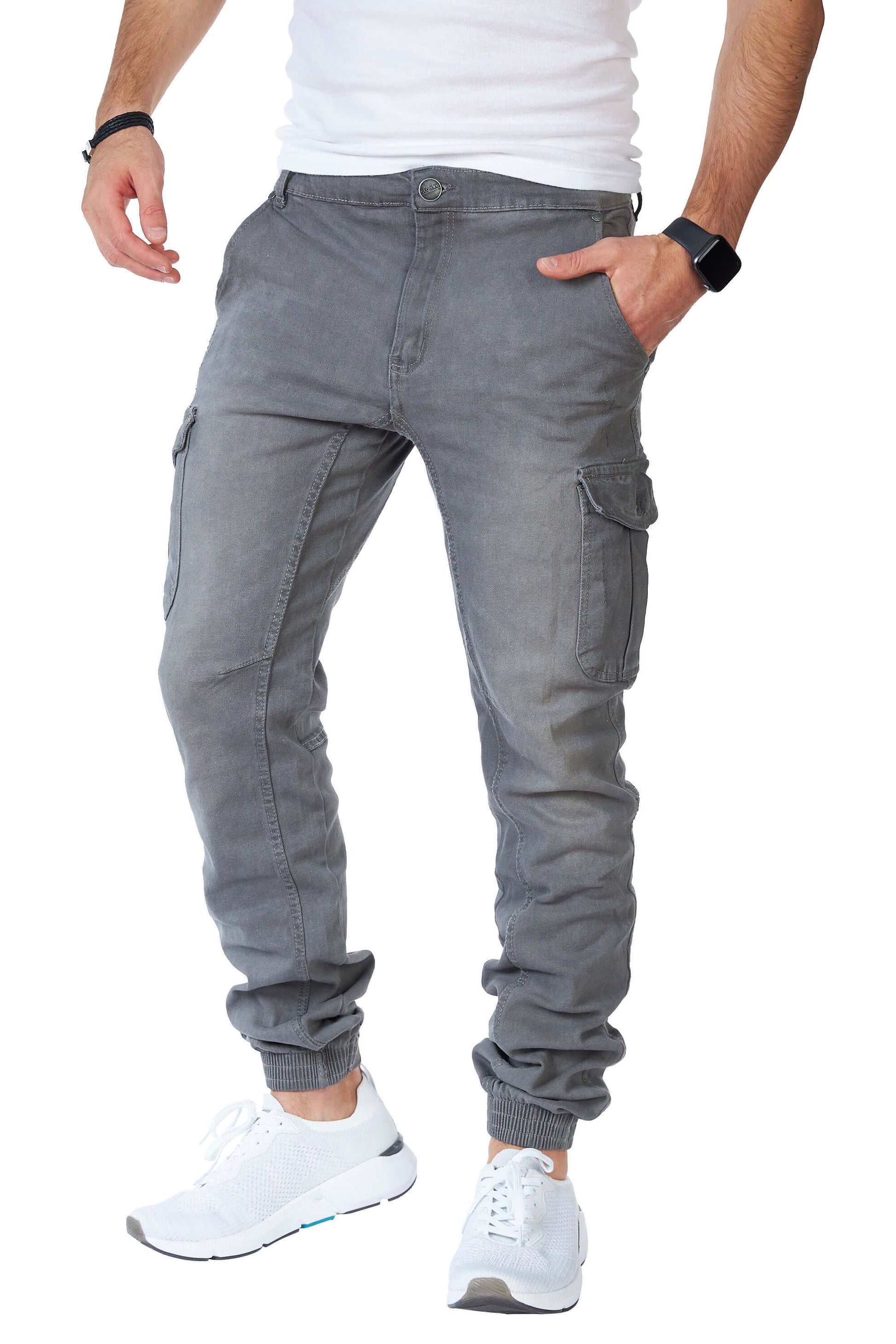 STYLEKO Cargo-Freizeithose Jeans Gürtelschlaufen-1