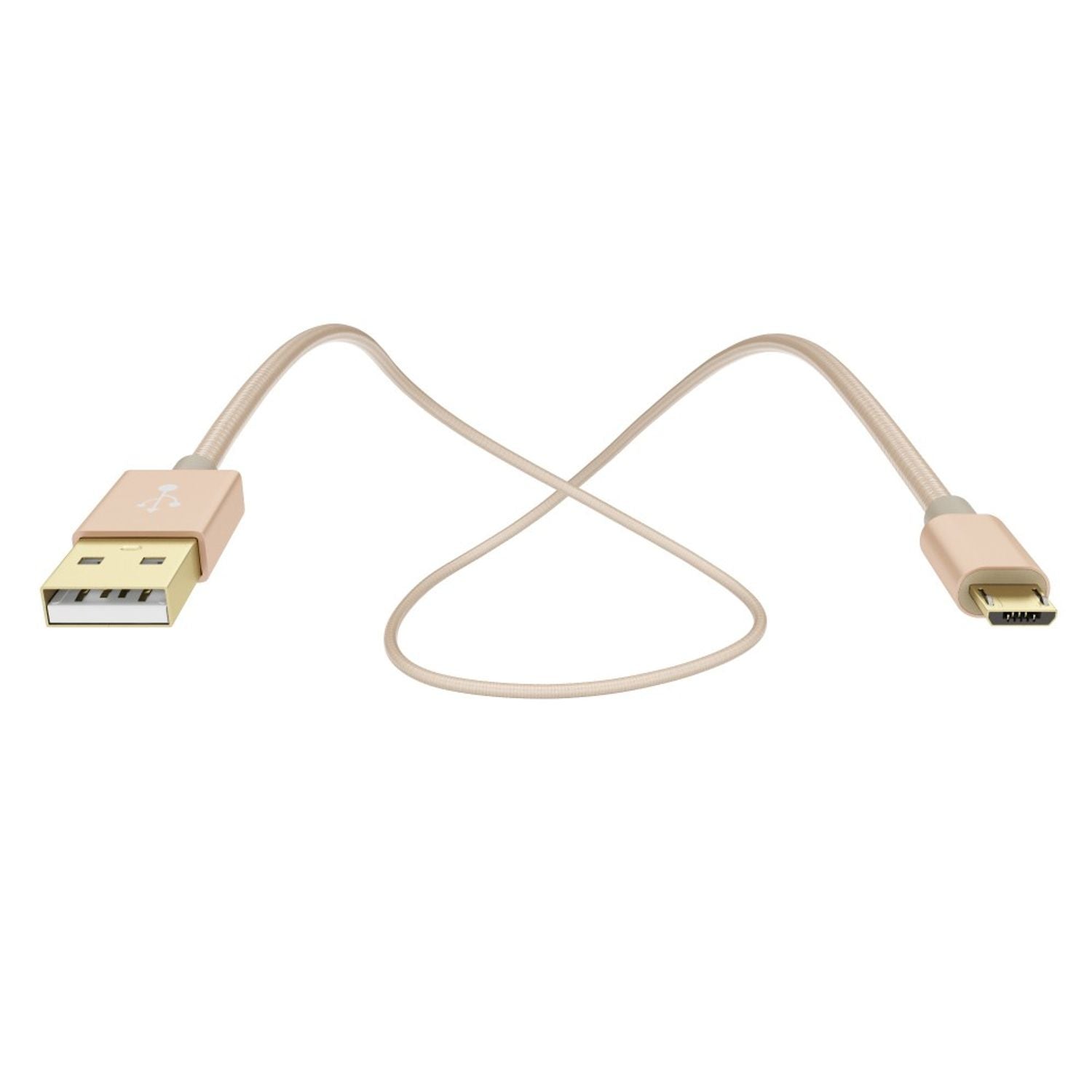 Micro-USB-Kabel Nylonumflechtung 1 m goldene Stecker | NALIA Berlin