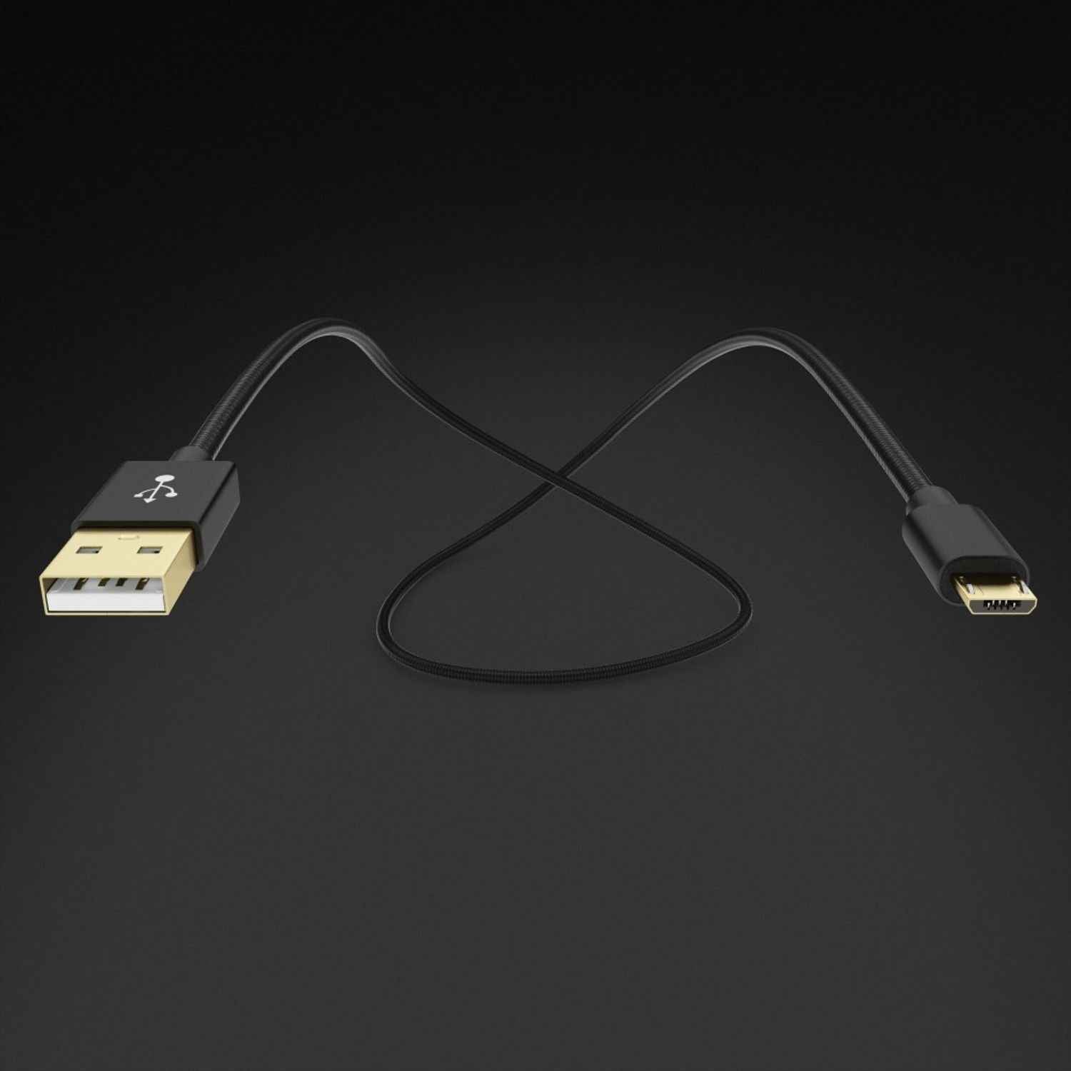 NALIA 3m Micro USB Kabel, Stabiles Sync Handy High Speed Ladekabel Datenkabel