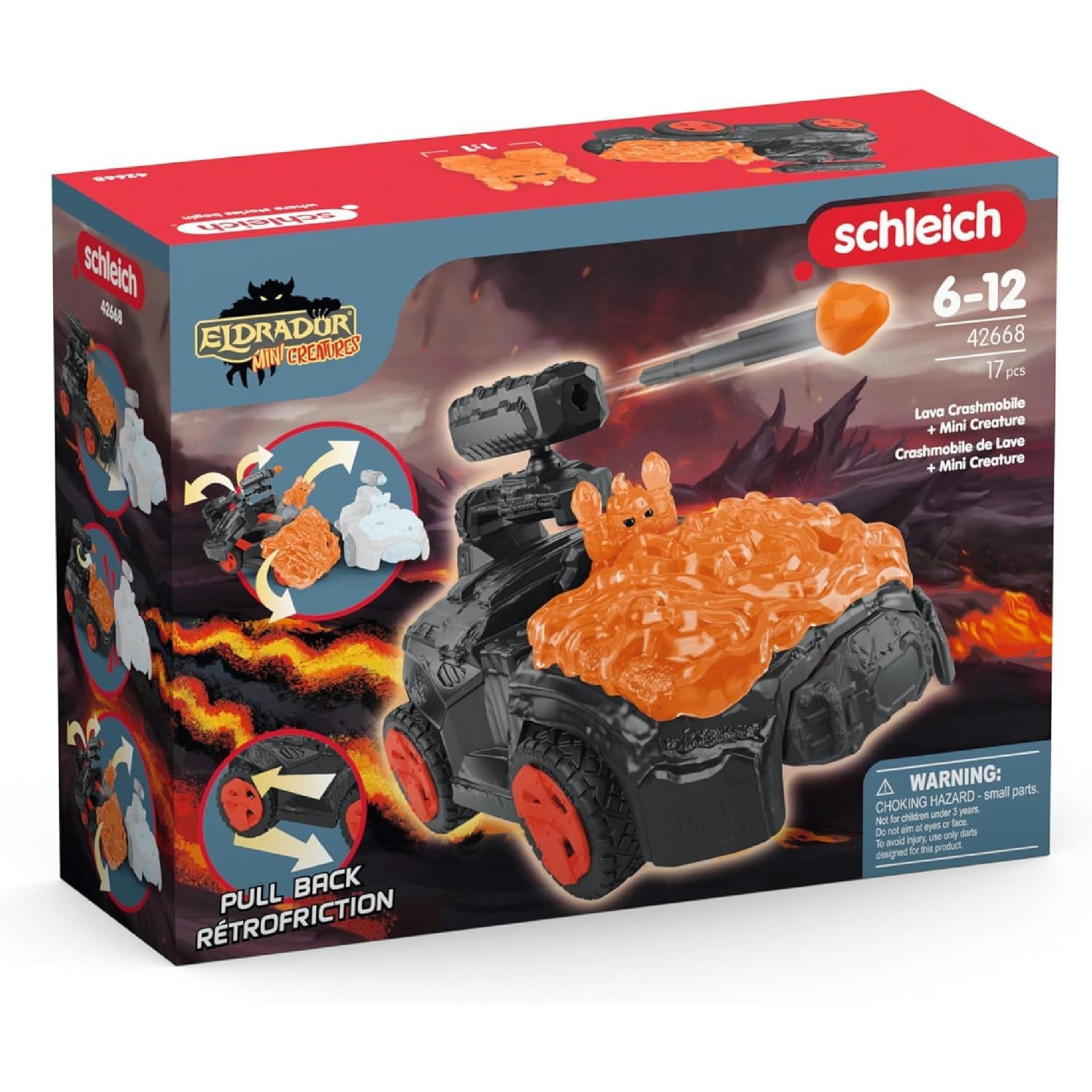 schleich 42668 Lava-Crashmobil mit Mini Creature, ab 7 Jahren, ELDRADOR CREATURES - Spielset, 17 Teile Hauptansicht