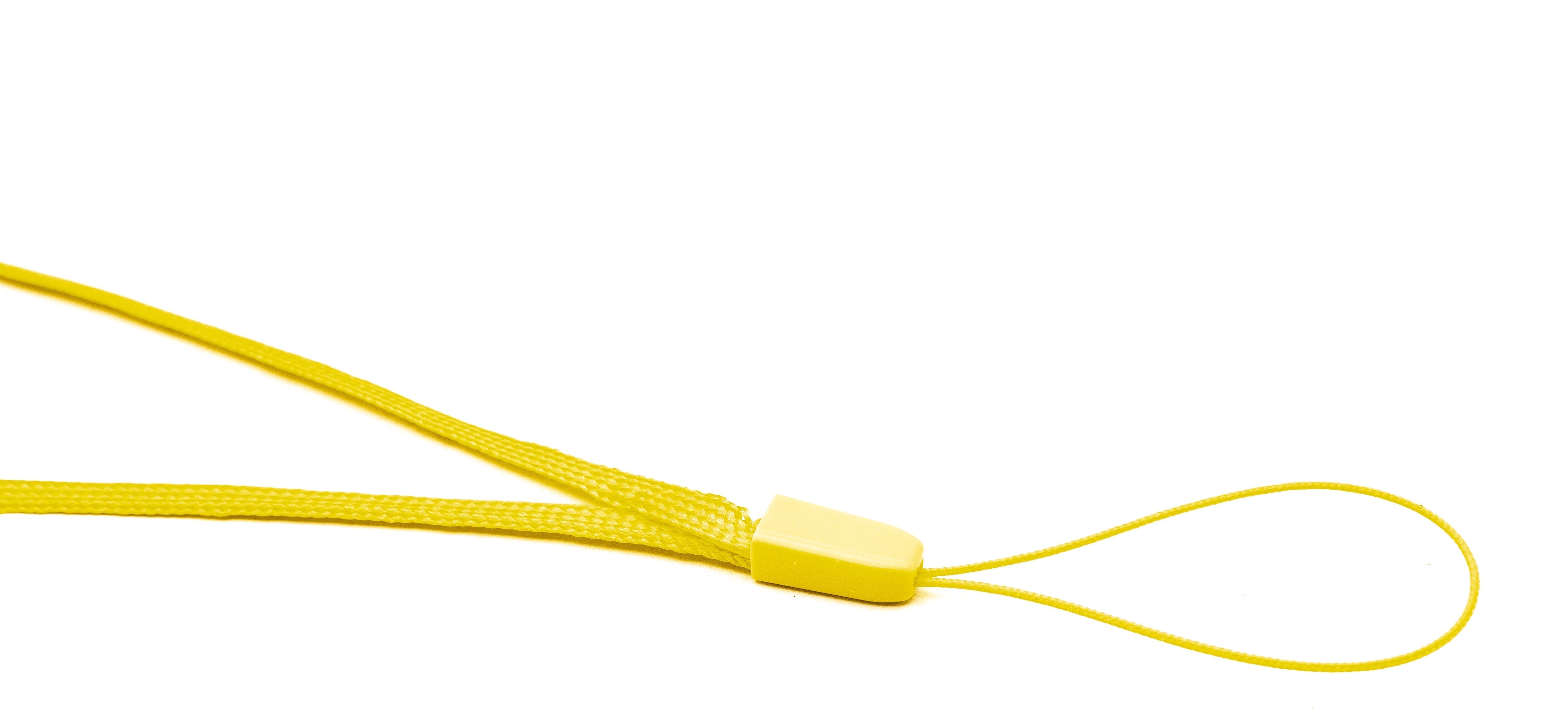 Umhängeband Nylon gelb 50 cm mit Schlaufe für Smartphone MP3-Player 81072316