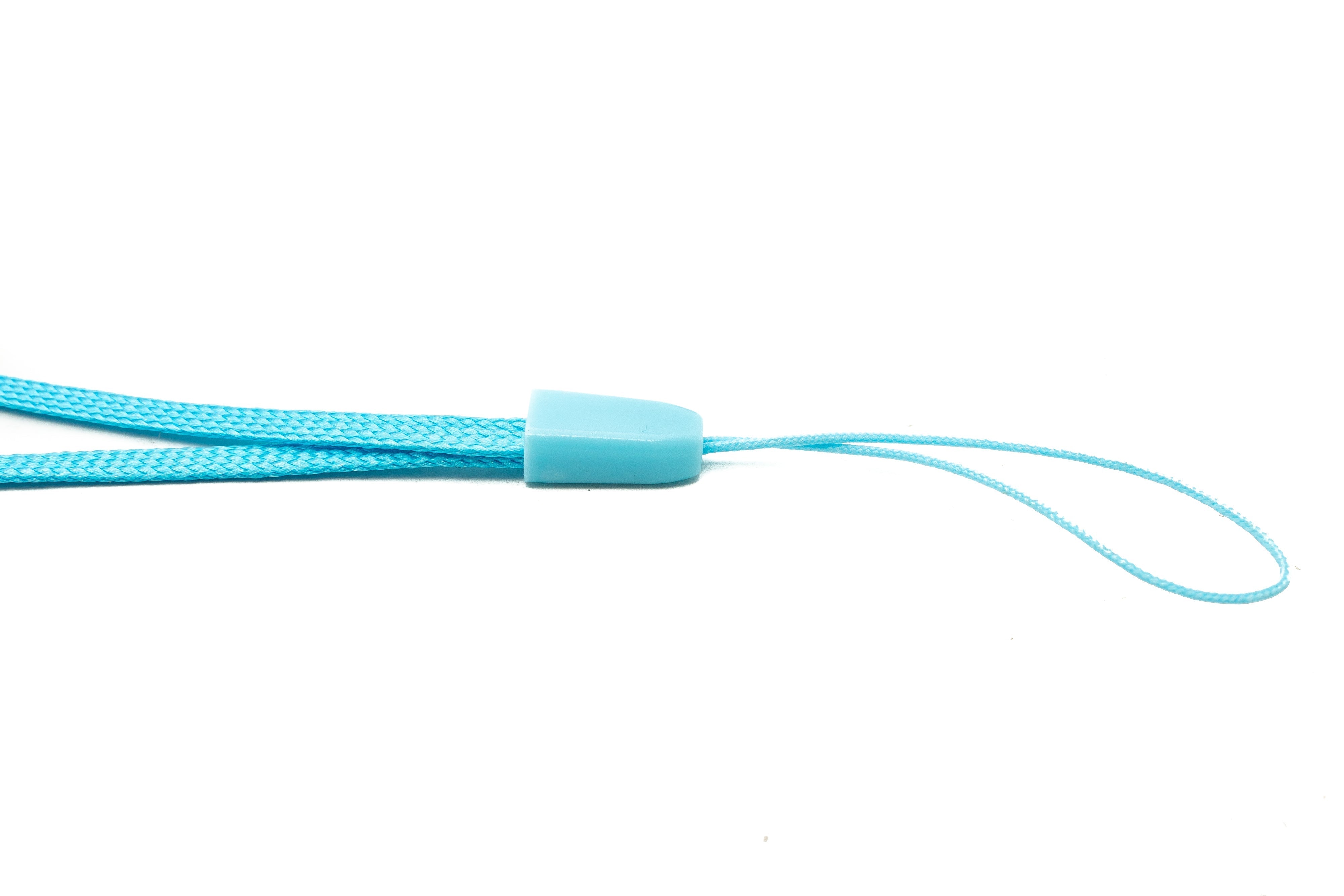 Halsband Umhängeband aus Nylon in Hellblau 50 cm mit Schlaufe für Smartphone
