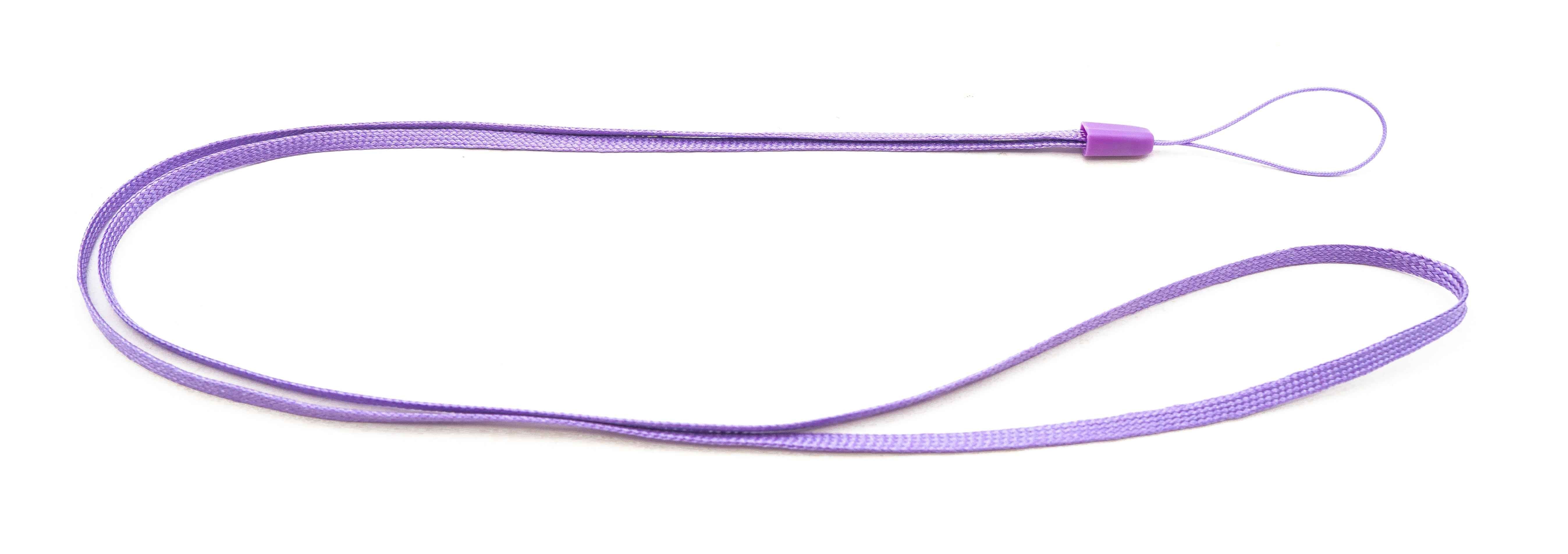 SYSTEM-S 5x Halsband Umhängeband Trageband mit Schlaufe in Lila für Smartphone MP3-Player