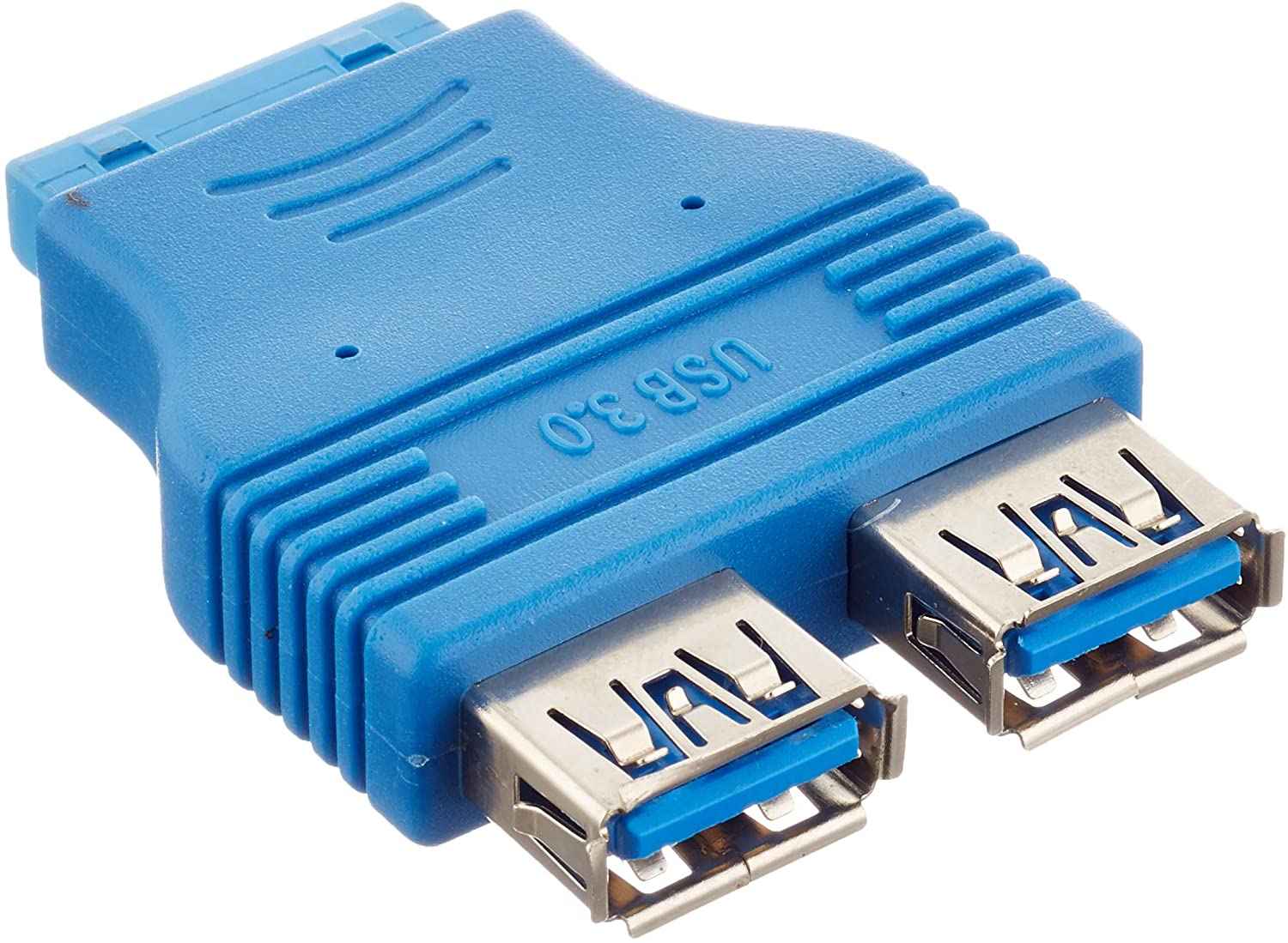 System-S 20Pin Motherboard Header auf 2X USB A 3.0 Female Adapter