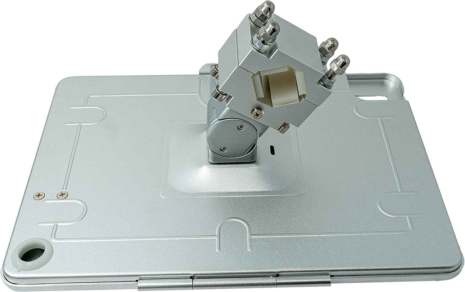 SYSTEM-S Stangen Halterung mit Schloss Befestigung aus Metall in Schwarz für iPad Pro 11"