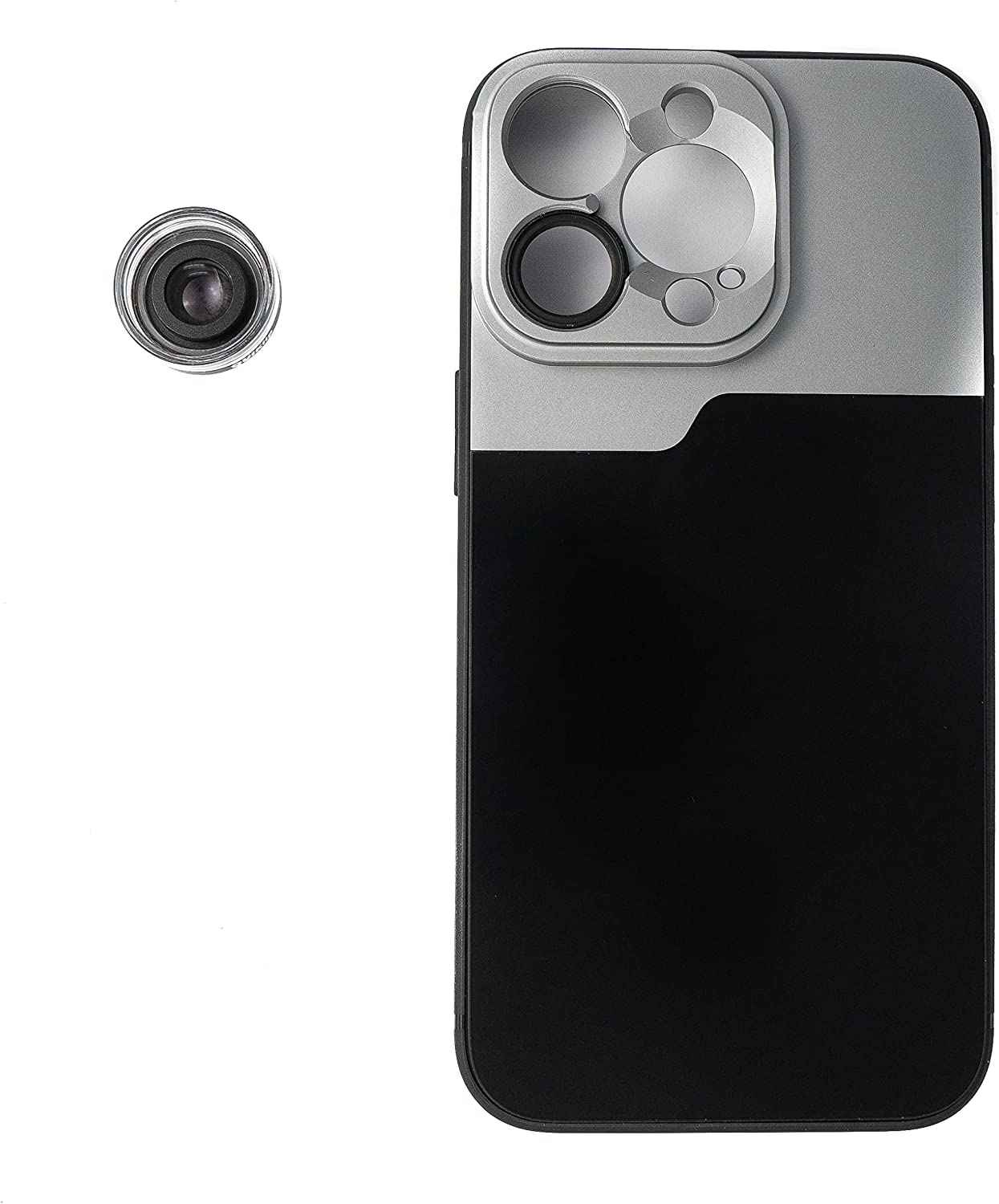 SYSTEM-S Makro Linse 2.8x HD Filter mit Hülle in Schwarz für iPhone 14 Pro