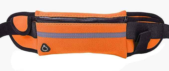 SYSTEM-S Tasche Gürteltasche Bauchtasche mit Flaschenhalter in Orange