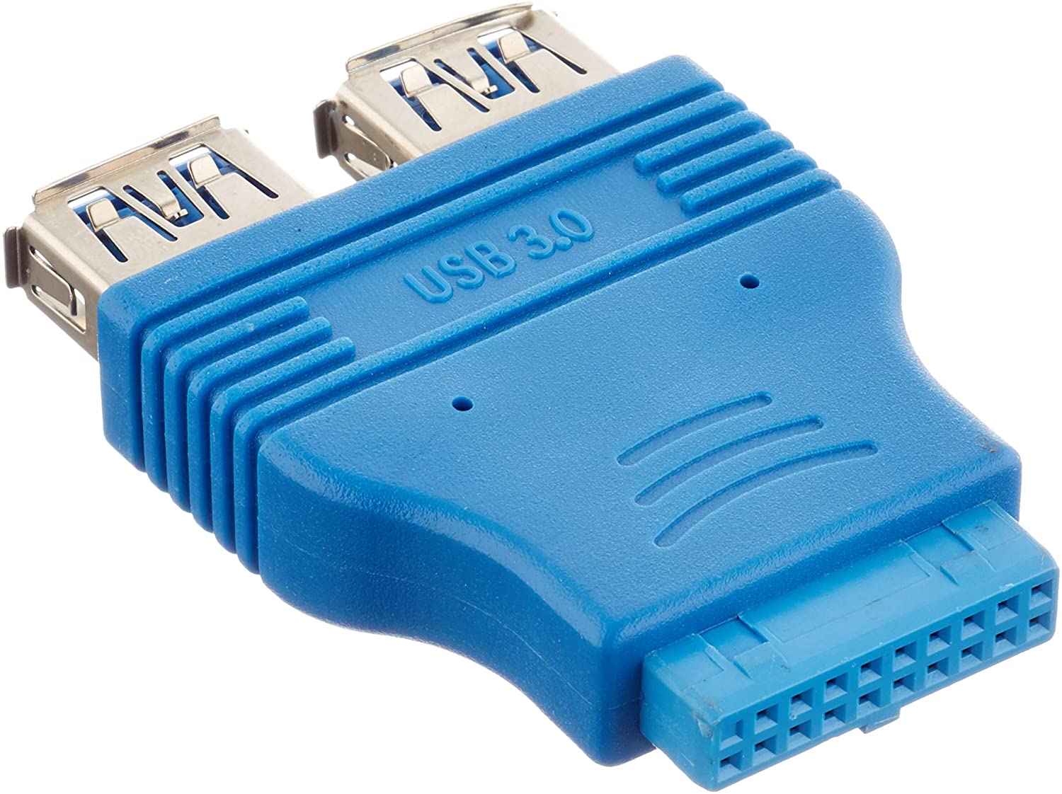 System-S 20Pin Motherboard Header auf 2X USB A 3.0 Female Adapter