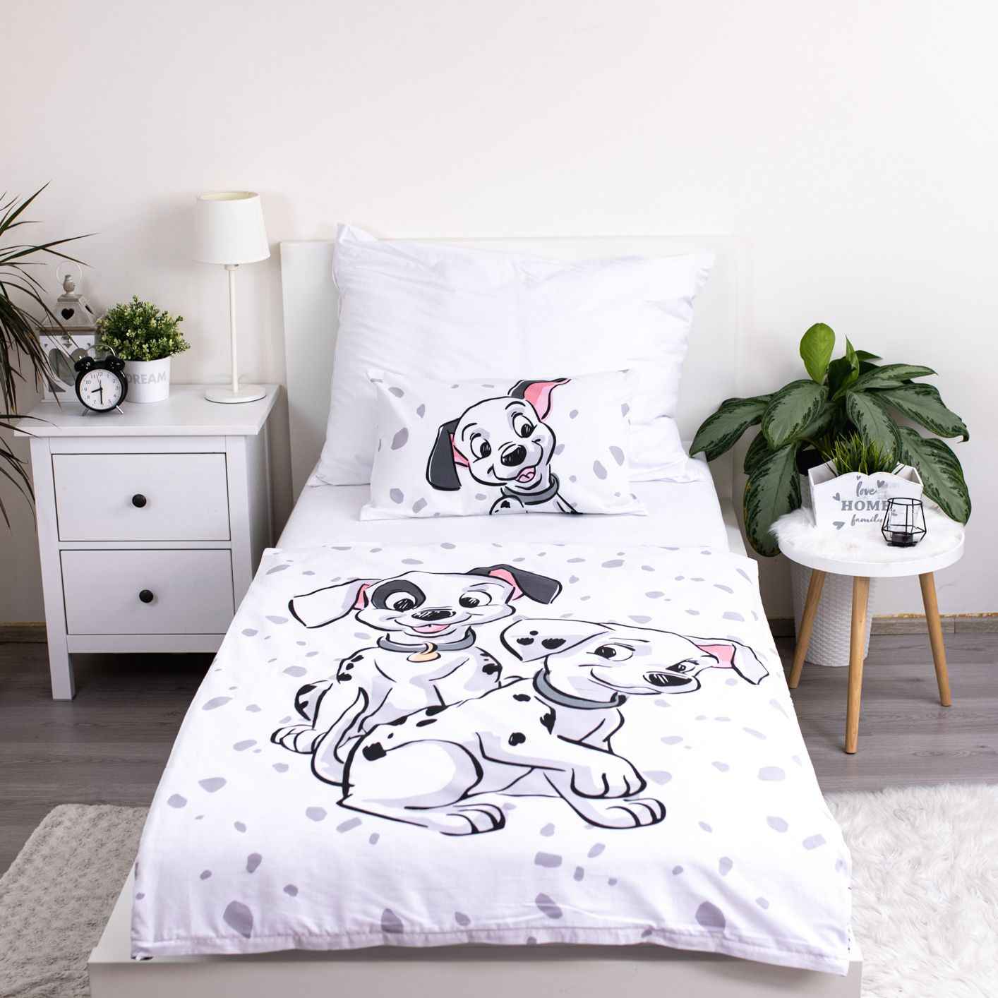 101 Dalmatiner Kinder-Bettwäsche 100 x 135 cm - weiche Baumwolle