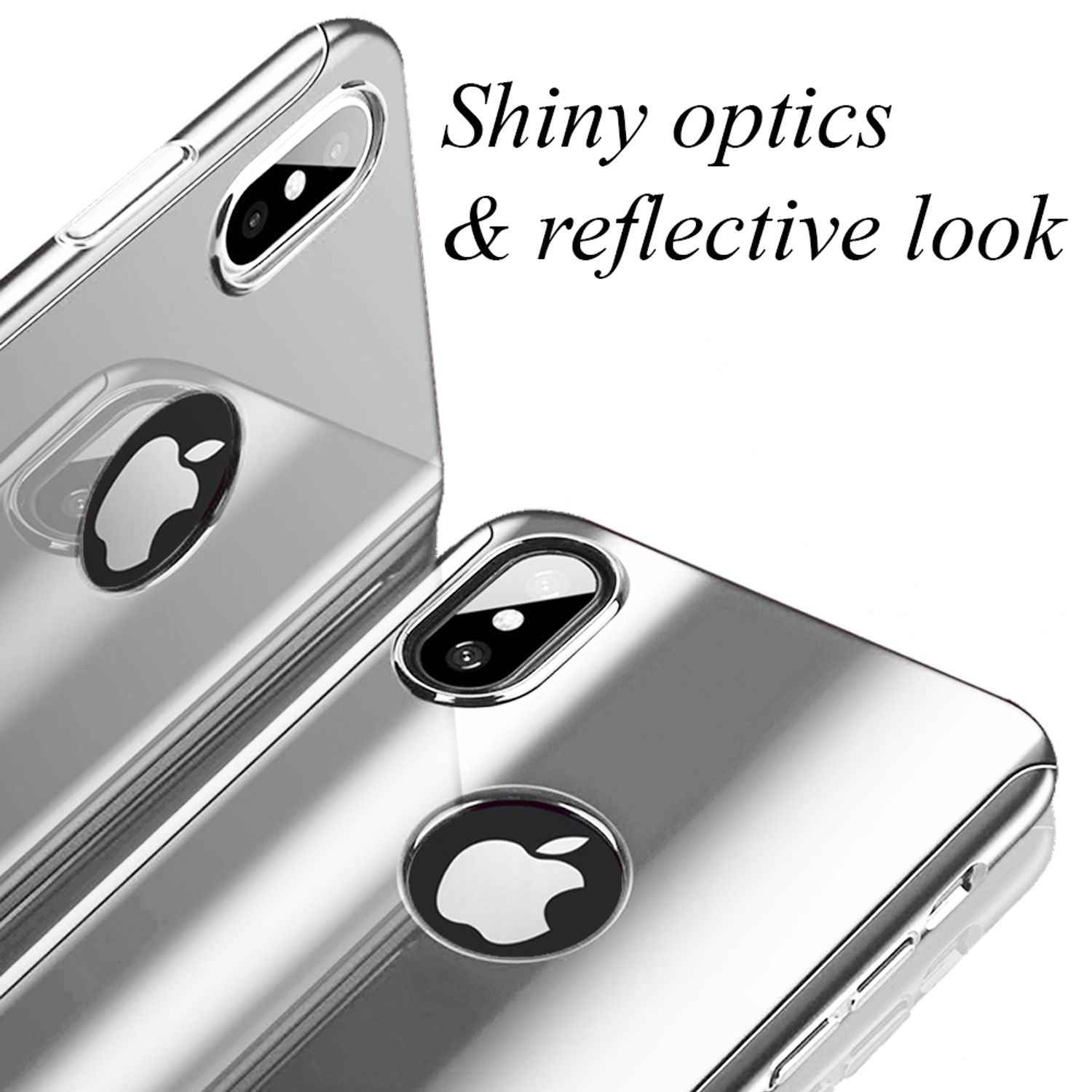 NALIA 360 Grad Handy Hülle für Apple iPhone XS Max, Full Cover & Schutzglas Case