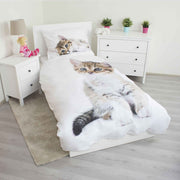 Katze Bettwäsche Kätzchen - 140x200 cm weiche Baumwolle Kissen und Decke
